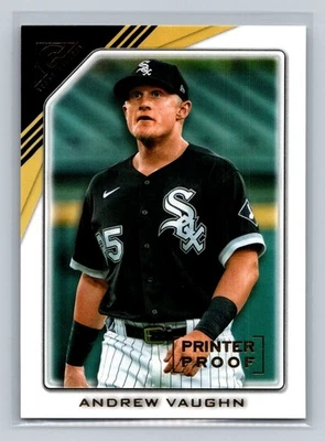 2022 Topps Gallery #63 Andrew Vaughn Printer Proof SP MLB Chicago White Sox - Image 1 of 2