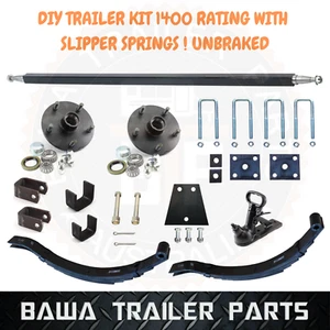 Single Axle Trailer Kit 1400kg Rating with Slipper Springs! UNBRAKED !!! - Picture 1 of 1