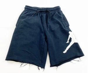 Air Jordan Shorts Boys Medium Black Big Logo Fleece Nike - Picture 1 of 4