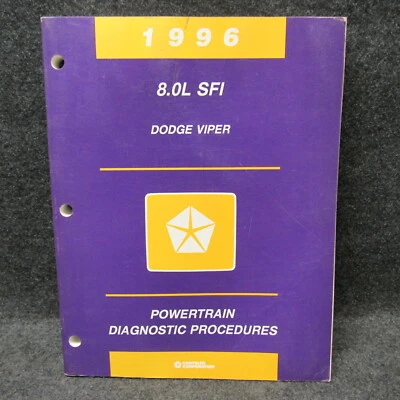 Dodge Viper 1996 8,0 L SFI tren motriz manual de diagnóstico libro de taller 81-699-95020 Foto 1 de 4