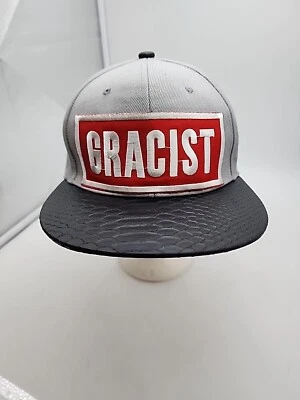 AF Academy Fits Gorras Plus Parche "GRACIST" Gris Snapback Sombrero Ala de Cuero Foto 1 de 4