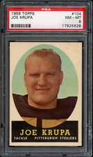 FB - 1958 Topps - #104 - Joe Krupa - PSA 8 - NM-MT
