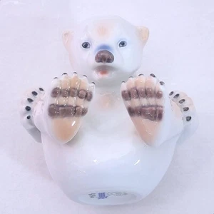 Figura de porcelana Royal Copenhagen Dinamarca oso polar cachorro sentado #536 431 - Imagen 1 de 6