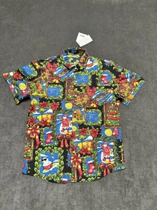 SSLR Collection Men’s S Hawaiian Shirt Christmas Santa Surf Beach Light Weight - Picture 1 of 9