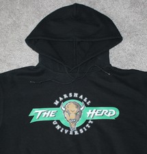 Marshall Thundering Herd CHAMPION Hoodie Sweatshirt Men's Medium M Black vtg 90s