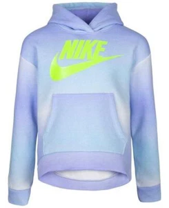 Girls Nike Club Hooded LS Pullover Sweatshirt Hoodie Size 6 Light Thistle NWT - Picture 1 of 3