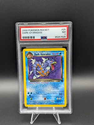 PSA 7 Dark Gyarados 25/82 Unlimited Team Rocket 2000 NM - Image 1 of 2