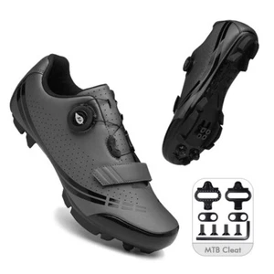 Road Cycling Sneakers Men Mtb Bike Self-locking Shoes with Spd-SL Cleats  - Picture 1 of 24