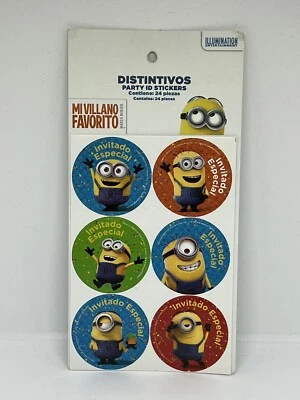 24 ct. Pack - Pegatinas Fiesta Minions / Calcomanías de Minions para Fiesta. Foto 1 de 2