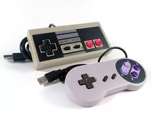 NES And SNES Bundle USB Classic Super Nintendo Controller For PC MAC Electronics - Picture 1 of 3