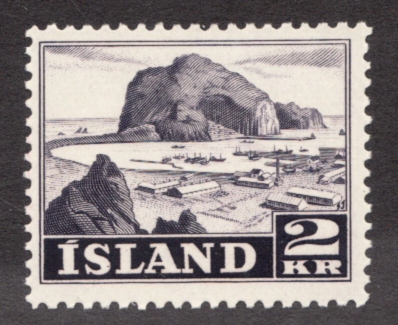 Islandia 1950 Sc# 267 - 2 KR. Puerto de Vestmannaeyjar - MNH Cv$30 Foto 1 de 1