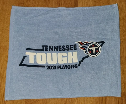 NEW Tennessee Titans 'Tennessee Tough' 2021 Playoffs Rally Towel Titan Blue NFL Cover