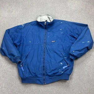 VINTAGE Patagonia Jacket Adult Extra Large Blue USA Made Fleece Lined Coat Men* - Picture 1 of 13