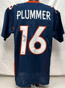 Jake Plummer Signed Custom Navy Player Jersey (XL) Snake Insc Beckett 711 - Picture 1 of 5