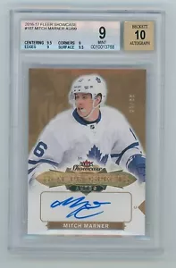 2016 -17 Fleer Showcase Mitch Marner Rookie Hot Prospects Auto 88/99 BGS 9 Mint - Picture 1 of 2