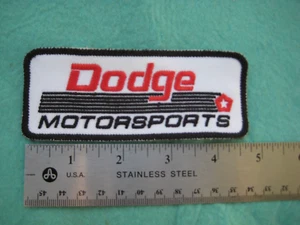 Dodge Motorsports Mopar Racing Team Dealer service Parts Uniform Patch - Picture 1 of 1