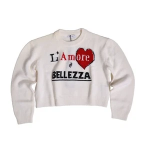 DOLCE & GABBANA Kids Sweater White Wool Knit Floral Sweatshirt s. Tag 6 370usd - Picture 1 of 5