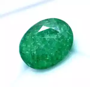 Pietra Nascita Maggio 7,30 Ct Smeraldo Naturale Forma Ovale Verde Certificata Gemma Sciolta - Foto 1 di 11