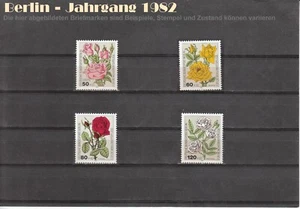 Berlin 1982 SATZ KOMPLETT Gartenrosen gestempelt oder postfrisch MiNr 680-683 - Bild 1 von 2