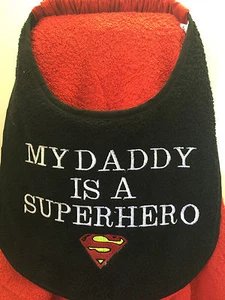 BIG DOG NEWFOUNDLAND ST BERNARD BIG DOG SUPERHERO SLOBBER BIB WITH A RED NECK - Picture 1 of 4