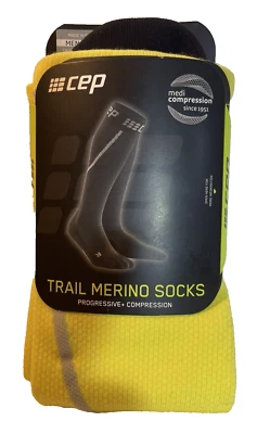 Calcetines de compresión CEP Trail Merino para hombre talla 4 (IV) amarillo/negro calcetines completos para hombre Foto 1 de 4