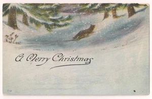 Cartolina d'epoca "Buon Natale" timbrata nel 1918 da CARROLL, OHIO - Foto 1 di 2