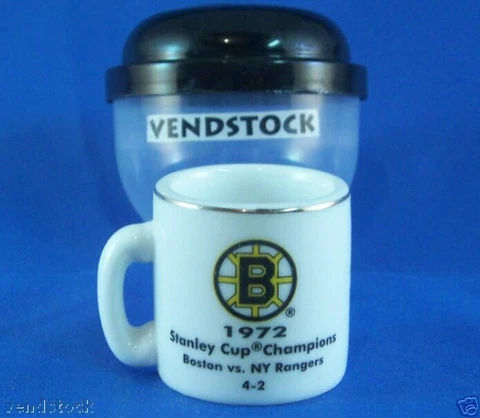 1972 BOSTON BRUINS CERAMIC MINI MUG NHL 1.25" TALL STANLEY CUP CHAMPIONS Cover