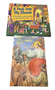 Vintage Catholic Children’s Books – Bible & Peek Into My Church Christian Lot - Bild 1 von 12