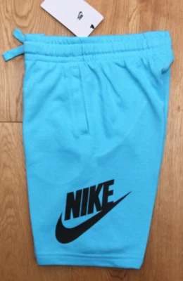 Pantalones cortos de club Nike para niños pequeños ropa deportiva con cordón ~ azul báltico y negro ~ Foto 1 de 3