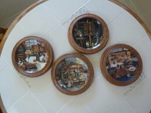 4 Charles Wysocki Purr-fect Places Cat Plates COA Boxes Van Hygan Smythe Frames - Picture 1 of 24