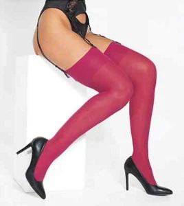 Stockings Sheer Thigh High Top Women Sheer Nylon Pantyhose Sexy Glossy Hosiery - Picture 1 of 5