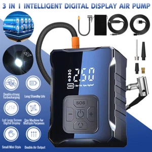 Gonfiatore Aria Pneumatici Digitale Wireless 3 IN1 Compressore Pompa Auto Display LCD 150 PSI - Foto 1 di 15