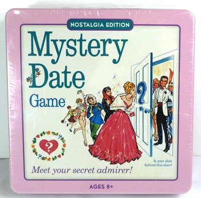 Mystery Date Game Nostalgia Edition. Metal (tin) box and lid. Ages 8 and up. - Image 1 of 4