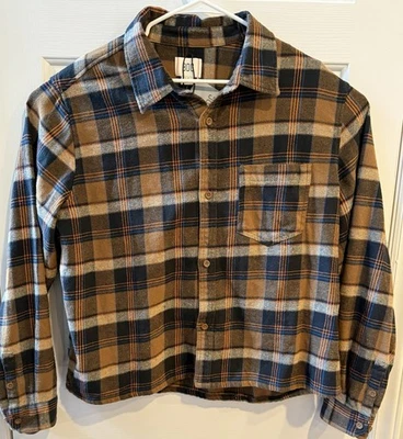 NEW URBAN OUTFITTERS BDG Brown Plaid Flannel Shirt Men's Large L  NWT - Image 1 of 4