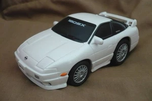White Nissan 180Sx Late Model Drive Town Pullback Car Sample Mini Collection Ite - Picture 1 of 3