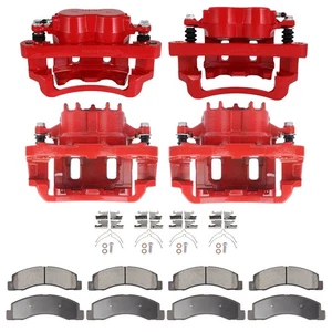 For 2000-2005 Ford Excursion Front Rear Brake Calipers Ceramic Pads - Picture 1 of 9