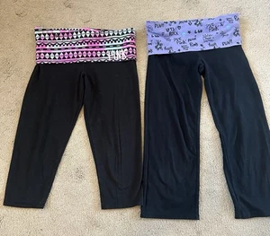 Victoria’s Secret Pink Vintage Foldover Capri Leggings Bundle XS/S - Picture 1 of 10