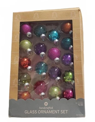 Juego de adornos navideños de vidrio artesanal Target 2015 18 quilates multicolor Foto 1 de 4