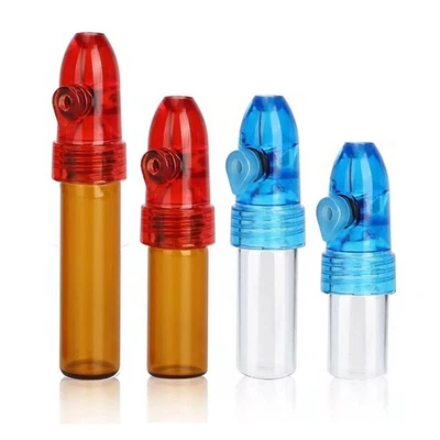 10PCS Portable Pill Case 53MM 68MM 83mm Container Nose Bottle Glass Vial Case - Image 1 of 4