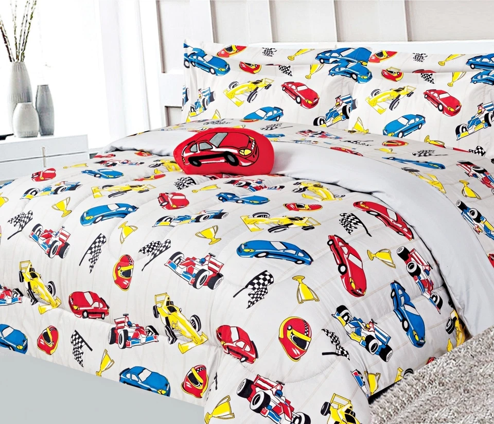 NUEVO EDREDÓN CAMA EN BOLSA COMPLETO PARA NIÑOS ESTAMPADO SUPERIOR (DOBLE 6 PIEZAS) (COMPLETO 8 PIEZAS) GG Foto 1 de 1