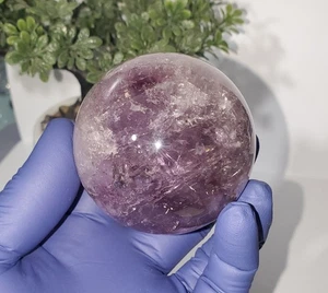 60.6mm Natural Amethyst Quartz Crystal Sphere Ball Healing Stone  - Picture 1 of 19
