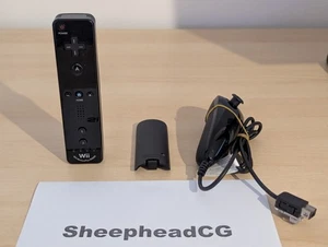 Mando a distancia interior oficial Nintendo Wii Motion Plus negro + nunchuk - en muy buen estado y probado - Imagen 1 de 16