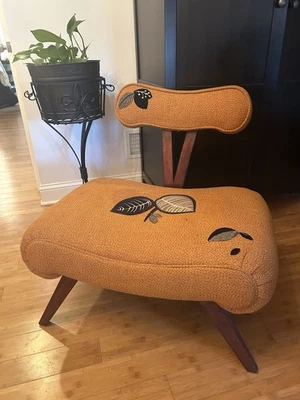 Скульптурное кресло-тапочка в стиле ар-деко Grosfeld House Wave Back 1940-е середина века MCM - Изображение 1 из 4