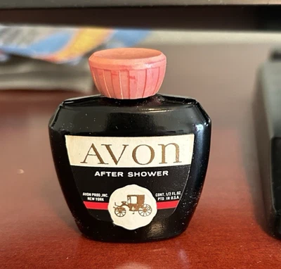 Avon Stagecoach (Black & White Label) After Shower for Men .5 oz Bottle - 1959 - Image 1 of 4