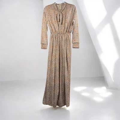 Ahsen Cottagecore Prairie Maxi Dress Ditsy Floral Modest Islamic Sz 42 M - Image 1 of 4