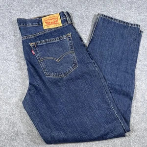 Levis 511 Jeans Mens 36x34 Blue Denim Slim Fit Slim Leg Zip Fly 5 Pocket Classic - Picture 1 of 9