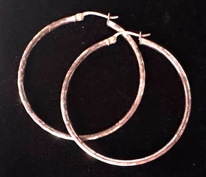 Vtg Earrings MARKED FAS 925 STERLING SILVER Pierced Dangle Hoop Jewelry lot y - Picture 1 of 3