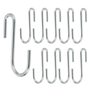 2.5" S Hooks 10 Pack Hook Wire Rack Hooks S Shaped Hooks Hanging Sink Grid Ho... - Picture 1 of 7