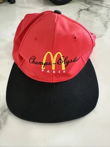 Cappello Berretto Vintage Mc Donald’s Champs-Elysees Paris Snap Back - Foto 1 di 8