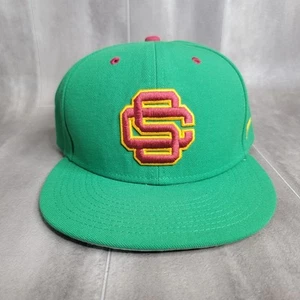 Nike USC Trojans Team True Issue Fitted Baseball Cap Hat Size 7 7/8 Green - Picture 1 of 9